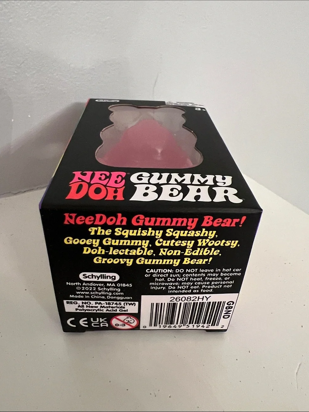 NeeDoh Gummy Bear Stress Toy - Bright Pink